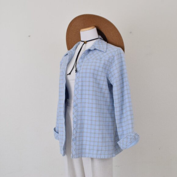 d & Co Tops - d & Co. Long Sleeve Double Flannel Shacket size M